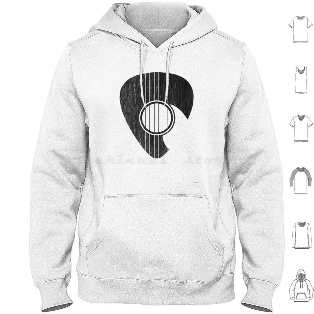 Стром... Худи с длинным рукавом Ndtank Минималистичная гитара акустическая
