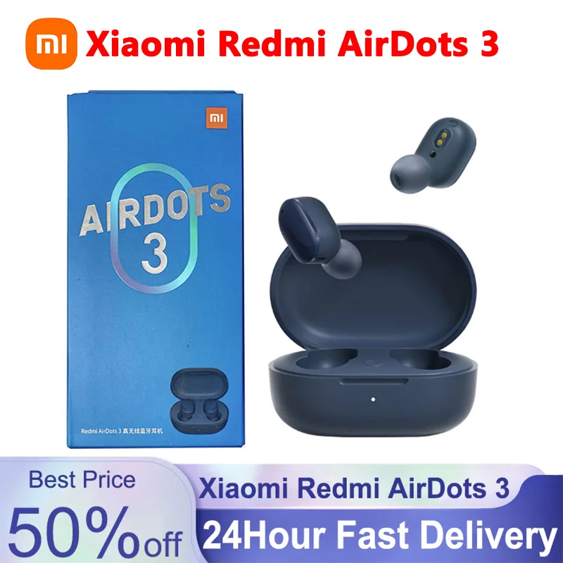 

Xiaomi Redmi AirDots 3 TWS Wireless Bluetooth headset Earphone Stereo Touch Control Apt-X Adaptive Headset Auto Link Earbuds