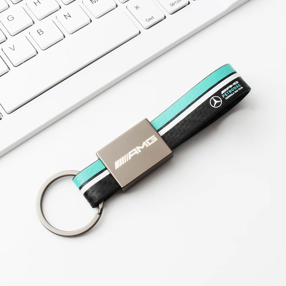 

Кожаный брелок-ключница с эмблемой автомобиля для Mercedes-Benz AMG A C E S G GLC CLE CLA GL SL GLSW222 W204 W214 CLS GLK