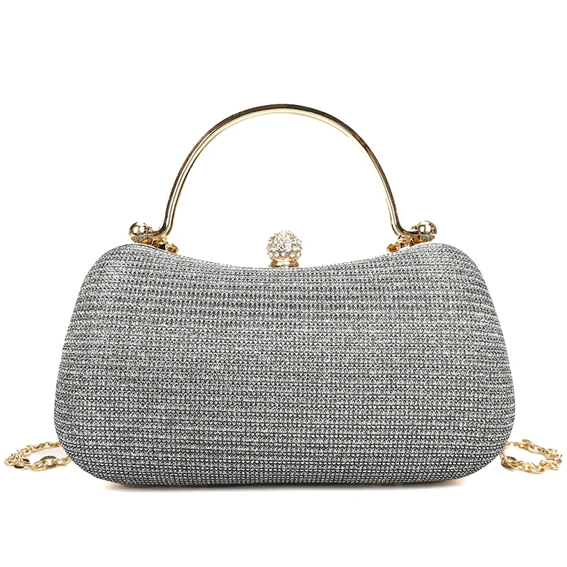 Stylish Dinner Women's Bag 2023 New Chain metal clip luxury design tote party shoulder crossbody bags Handbag for women purse