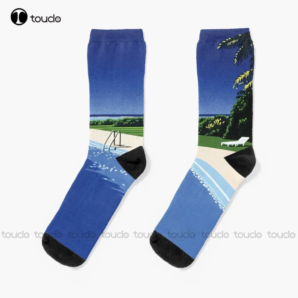 Hiroshi Nagai Socks Girls Crew Socks 360° Digital Printing Personalized Custom Unisex Adult Teen Youth Socks Custom Gift