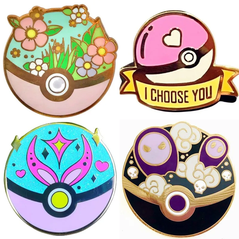 

Genie Ball I Choice You Poke Enamel Pin Brooch Metal Badges Lapel Pins Brooches Backpacks Luxury Designer Jewelry Accessories
