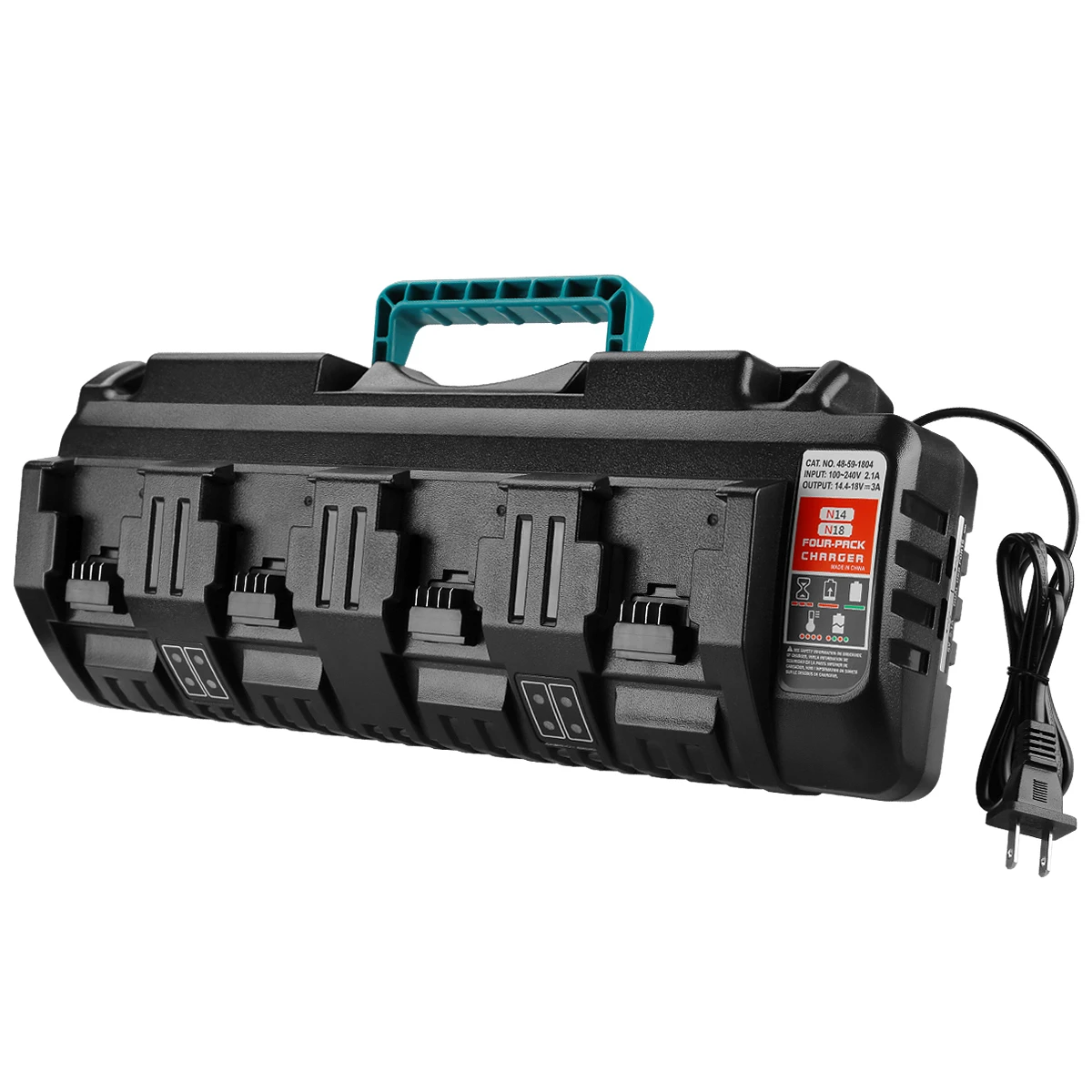 

ENERGUP Newest Charger 14.4V 18V Li-ion battery Rapid Optimum 4 Ports 3A Charging Current Replacement Battery Charger for Makita