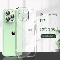 suitable for iphone13 mobile phone shell fine hole 12pro transparent tpu apple 11promax all inclusive silicone protective cover