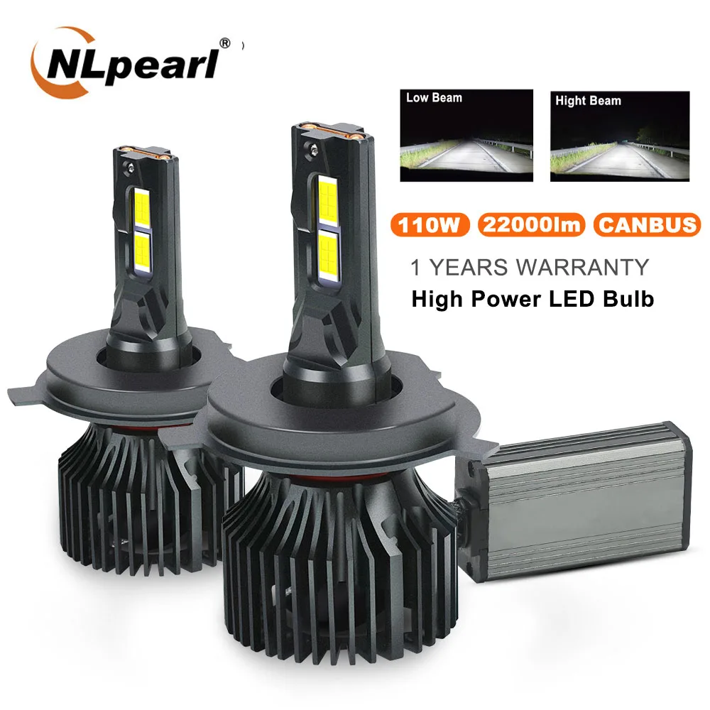 

ANMINGPU 2 шт. H7 Led Canbus 22000LM светодиодная Автомобильная фара H1 H11 9005 Hb3 9007 9012 H13 9006 Высокая мощность 110 Вт Автомобильная противотумансветильник фара ...