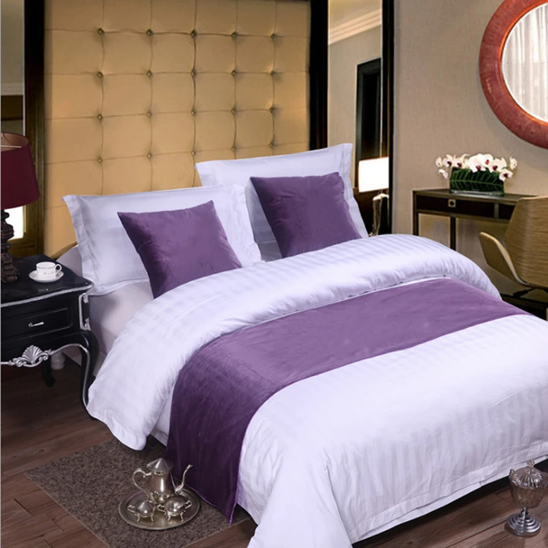 

Высококачественное полотенце для кровати в гостинице, спальне, наволочка для подушки, домашний декор доступен с обеих сторон, хлопковое конопляное украшение, красивый флаг для кровати