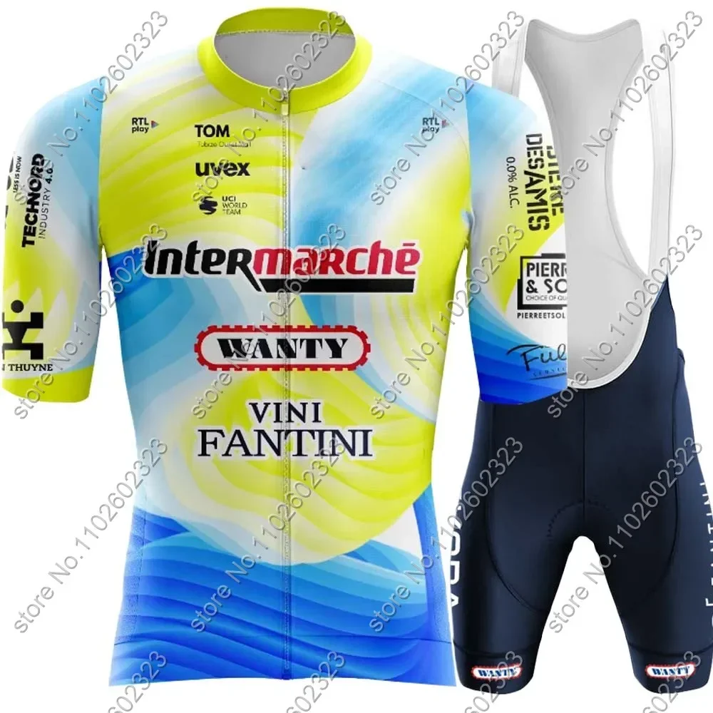 Джерси для велоспорта Wanty 2024 зеленый комплект мужская одежда с коротким рукавом