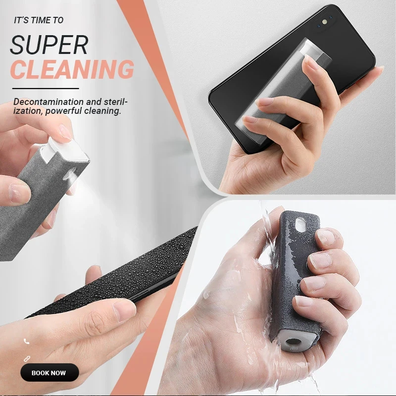 

15ml 3 in 1 Fingerprint-proof Screen Cleaner Easy-to-Use Reusable Removes Smudges Screen Cleaner For Cell Phone