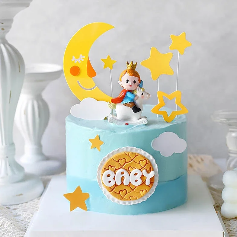 

Little Princess Little Prince Cake Decor Creative Newlywed Home Topper Resin Baking Ornaments Small