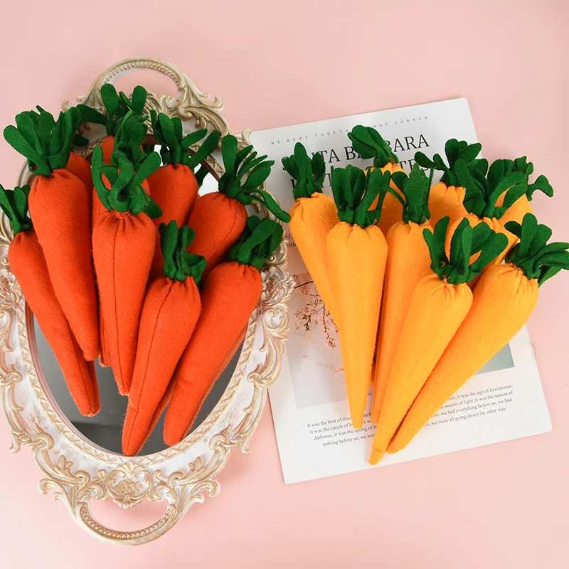

Creative Easter Non-woven Carrot Garden Decorations Artificial Carrot Fruits Home Party Props Ornaments Easter Toys Kids Gift