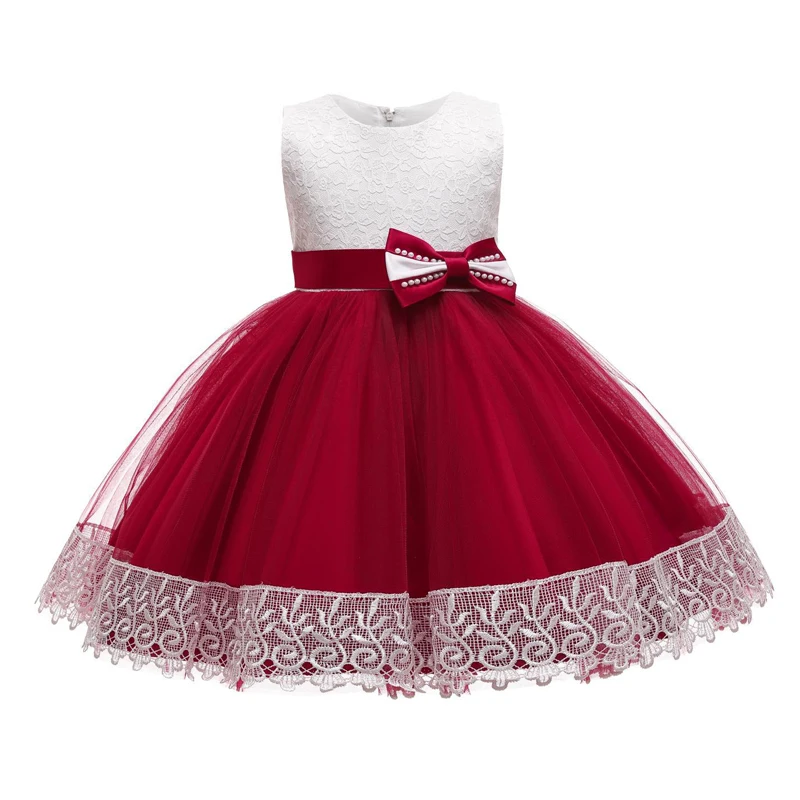 

Children Bridesmaid Wedding Dresses New Elegant Little Girl Princess Dress For Girls Party Mesh Puffy Dress Kids Evening Dresses