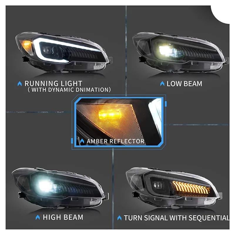 Светодиодные фары проектора совместимые с Subaru WRX/STI 2015-2021 база премиум-класса