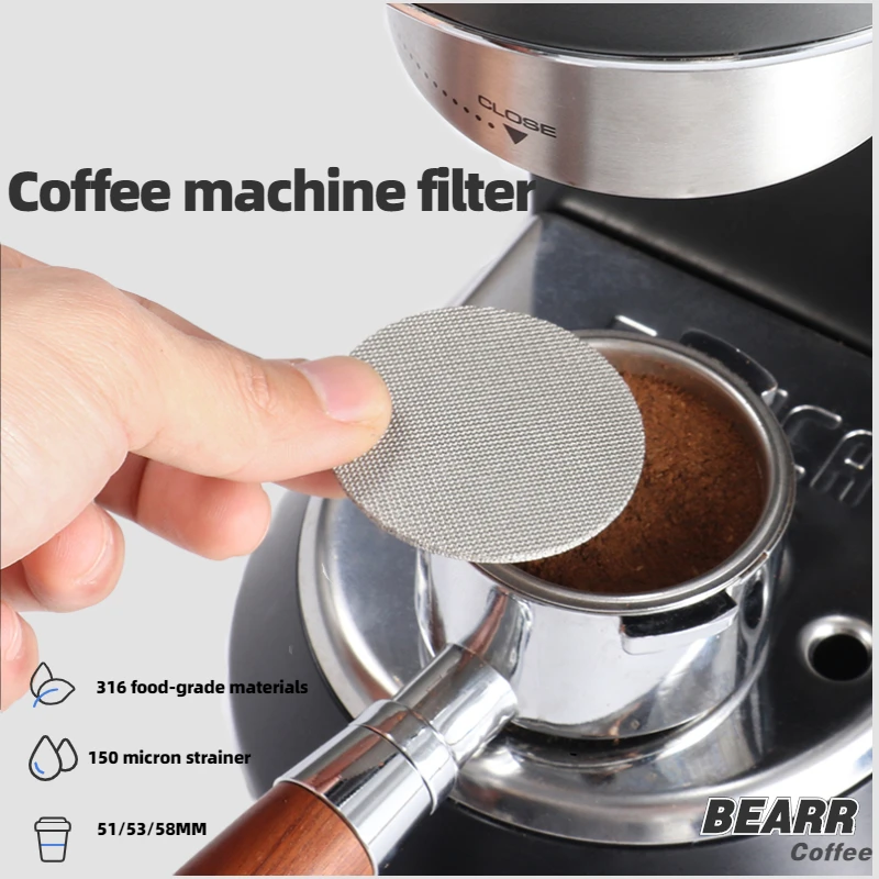 Stainless Steel Secondary Water Distribution Net Coffee Machine 58mm Handle Extraction Filter Disc 51mm Sintered Net Universal