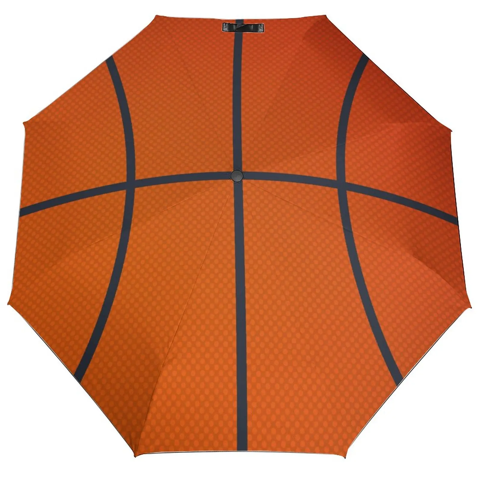 

Автоматический зонт от дождя, Женский трехскладной зонт, баскетбольный фон, ветрозащитный зонт, женский водонепроницаемый зонтик