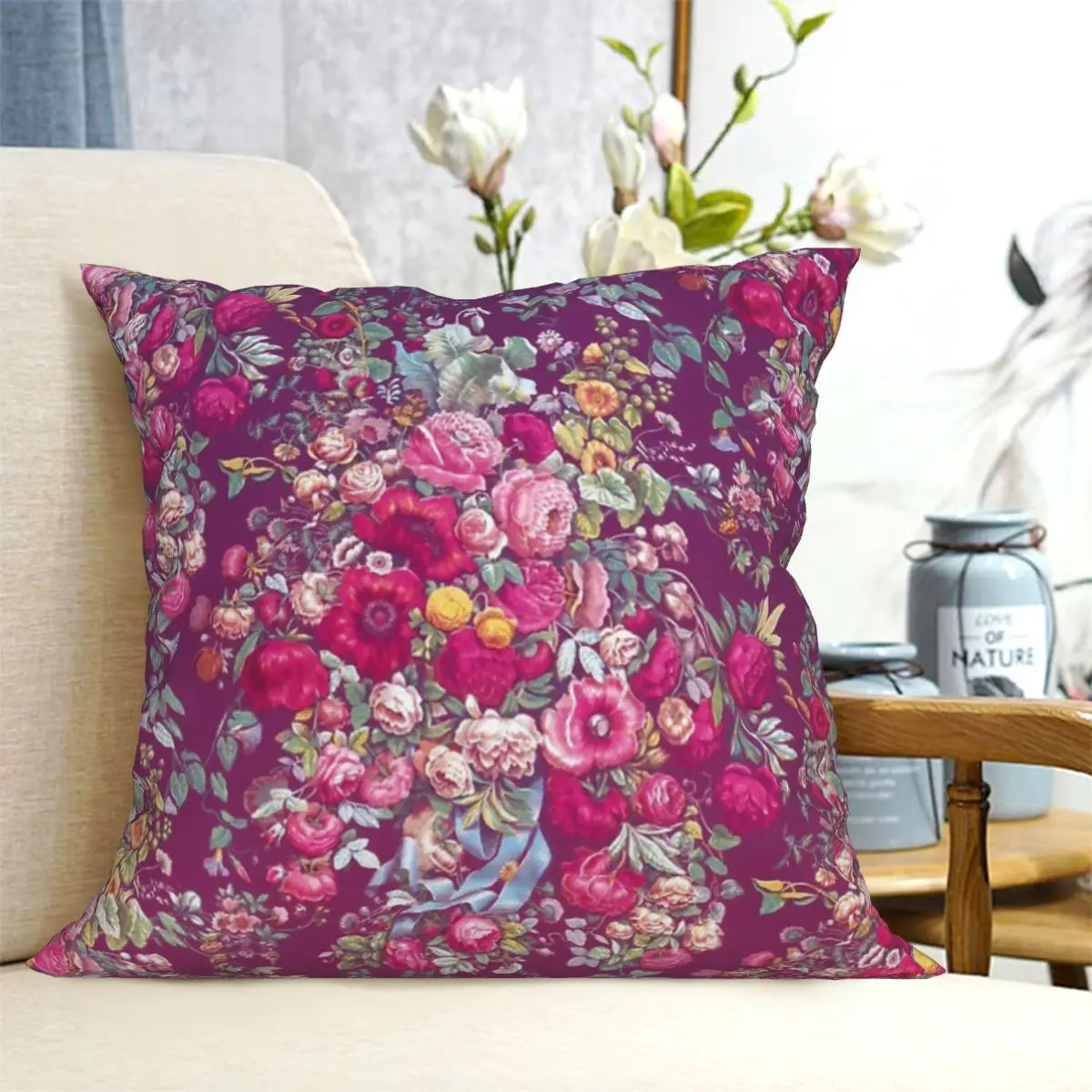 

Bouquety Nordic Tropical Cushion Cover Throw Pillow Cover Geometric Art Cushion Cover