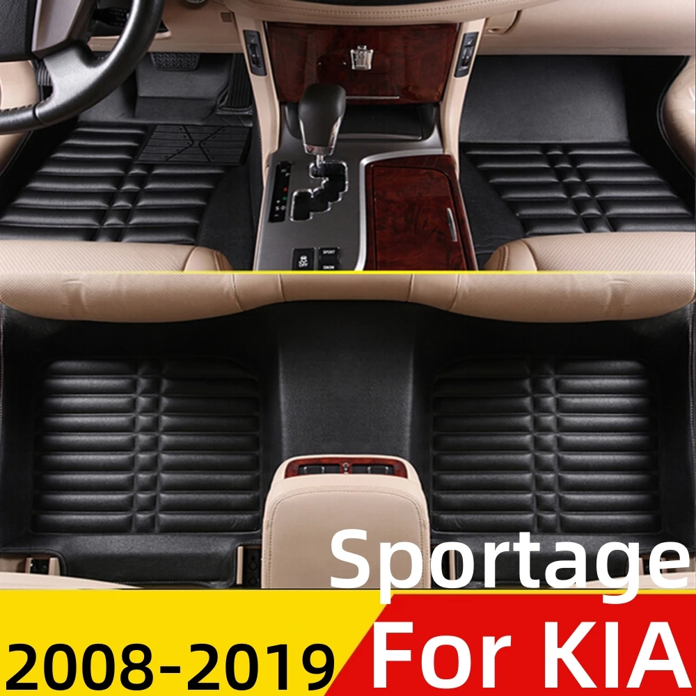 

WZJ 3D All Weather Car Floor Mats For Kia Sportage 2008 09-2019 Custom Fit Front & Rear Floor Liner Mat Cover Auto Parts Carpet