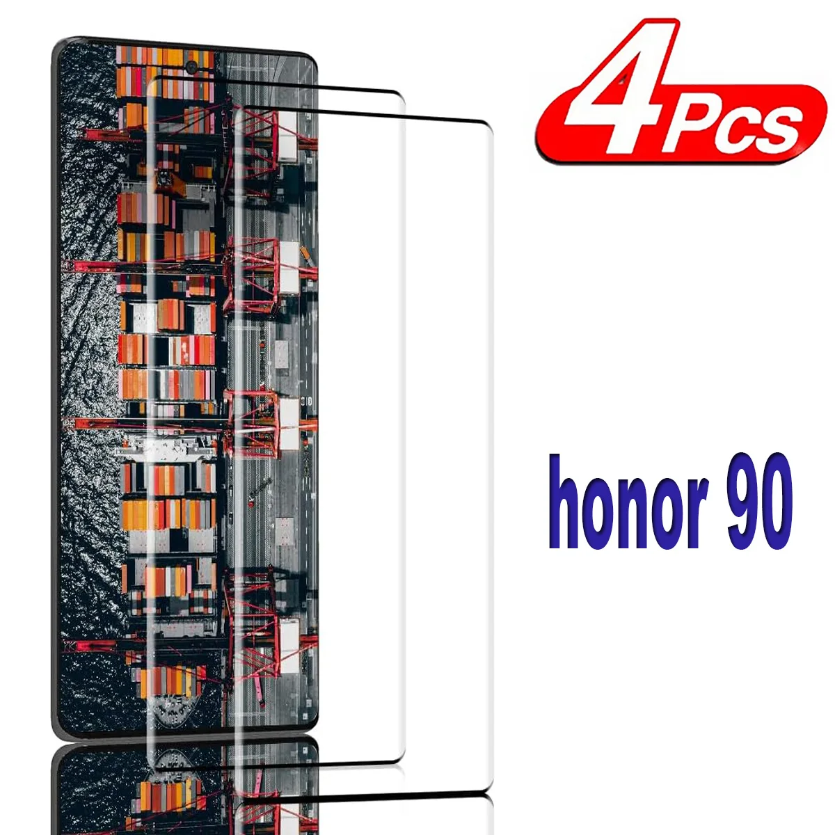 

2/4Pcs Tempered Glass For Huawei Honor 90 Honor 70 Honor 50 Curved Screen Protector Glass Film
