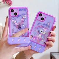 disney stardew stellalou invisible stand phone case shockproof soft cover for iphone 13 12 11 pro xs max x xr