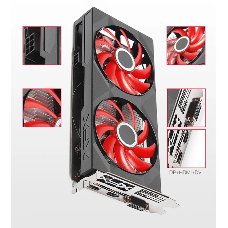 Original XFX RX 560 4GB Graphics Cards AMD GPU Radeon RX560 4G Video Screen Desktop Game Map Videocard Mining 570 580 |