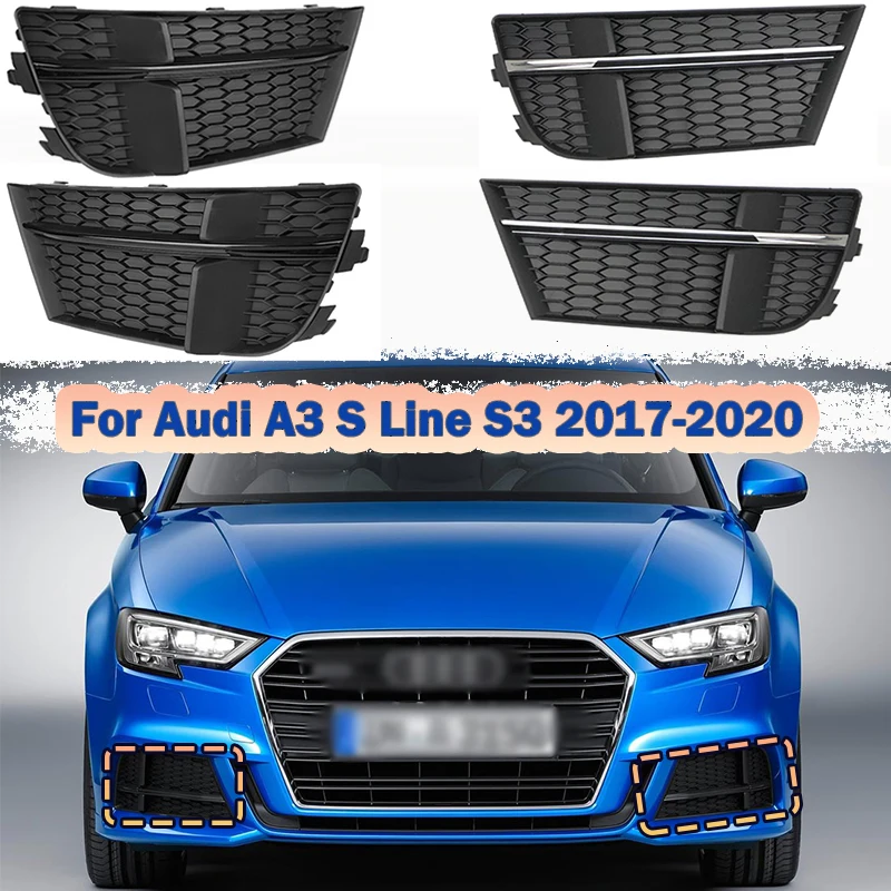 Fog Light Grille Honeycomb Mesh Style Foglamp Cover Car Accessories