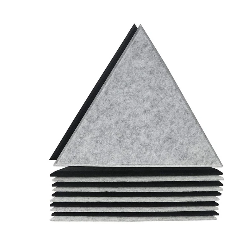 

12 Pack Acoustic Foam Panels Beveled Edge Sound Proof Panels For Walls High Density Triple-Cornered Acoustic Panels