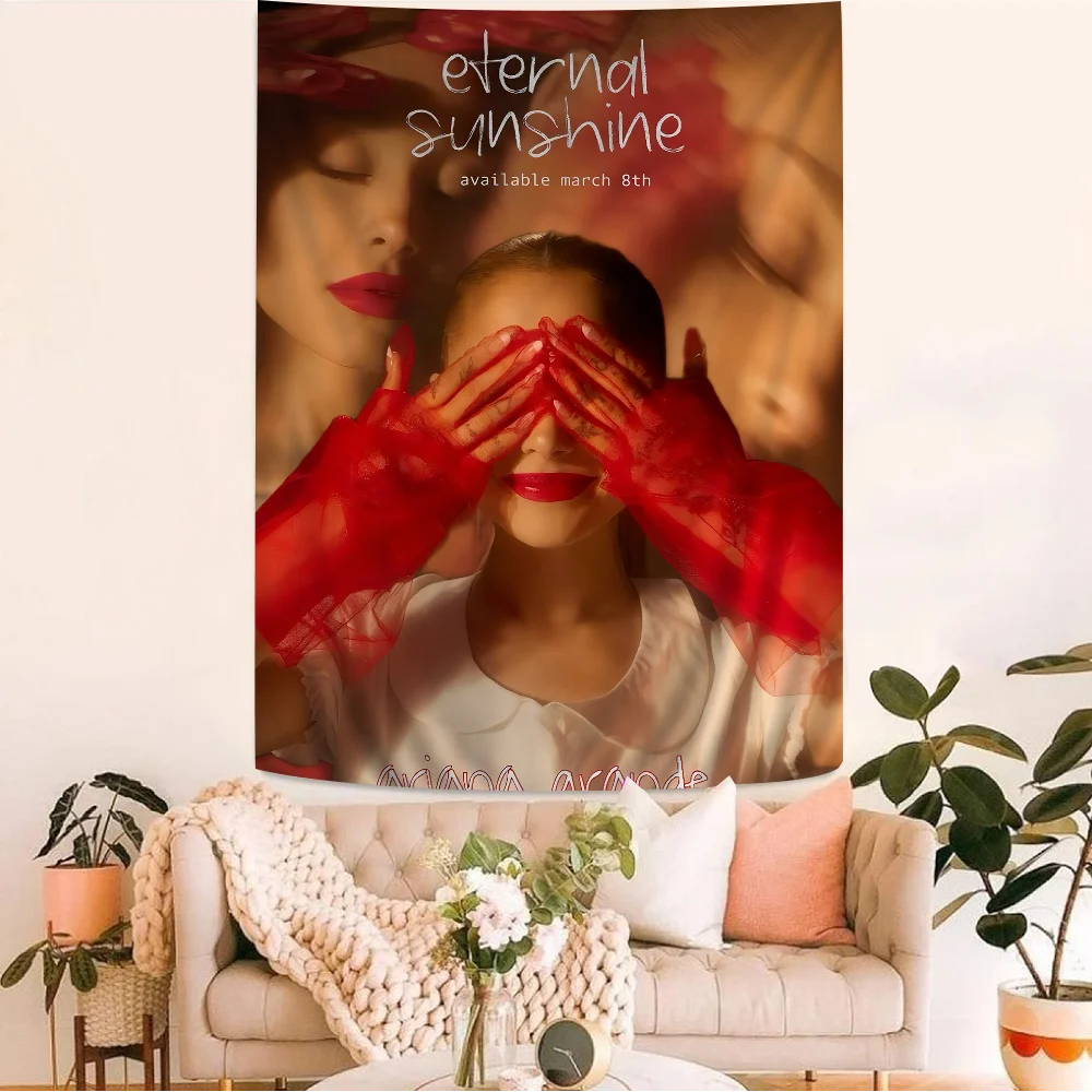 Большой Настенный Гобелен A-ariana Singer Print Grand Eternal Sunshine Hippie Bohemian Mandalay Design Полиэстер