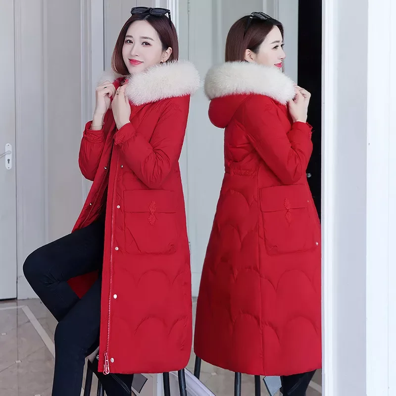 

Новинка 180, большая ярдовая куртка с вышивкой, из хлопка, с подкладкой из тяжелых волос, Длинная тонкая одежда