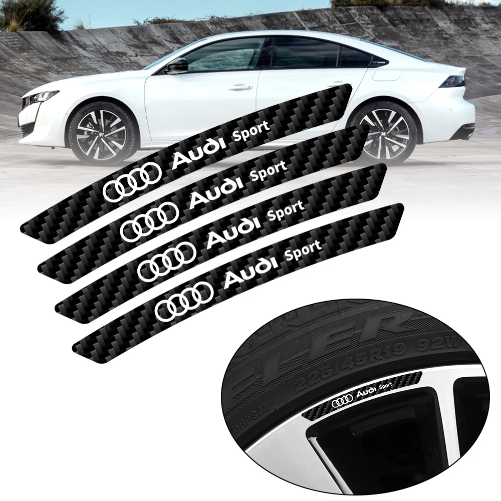 Фото Наклейки на колесные диски (4 шт.) для Audi S Line Q3 Q5 Q7 A6 A3 B5 B7 A4 S6 S7 S8 Quattro RS RS3 RS4 RS5 RS6 R8 S1 S2 S3 S4 S5 C5 C6 №5