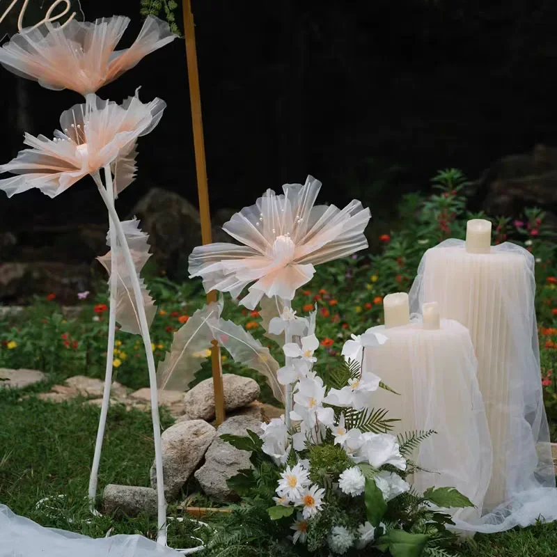 Искусственные цветы для украшения дома и сада 3 шт