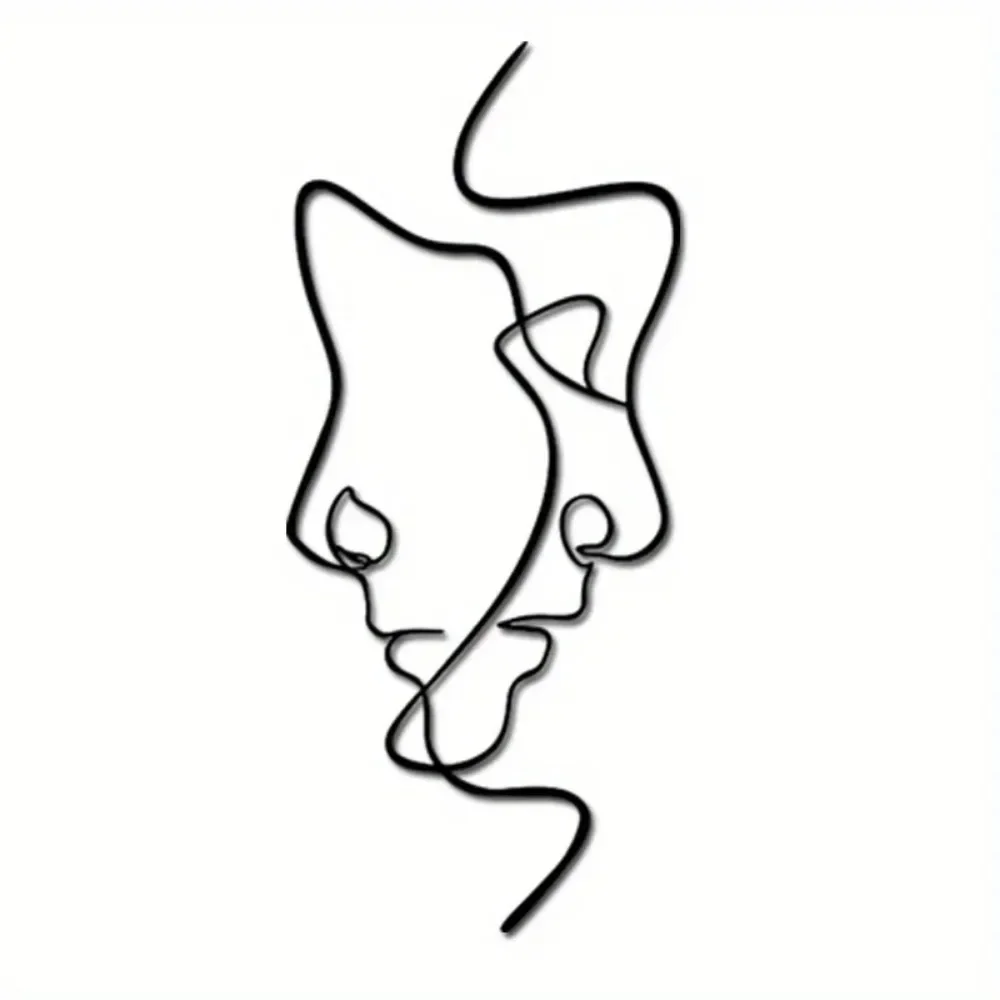 1 Шт. Минималистичные Абстрактные Наклейки На Стену Для Пары Элегантный Домашний