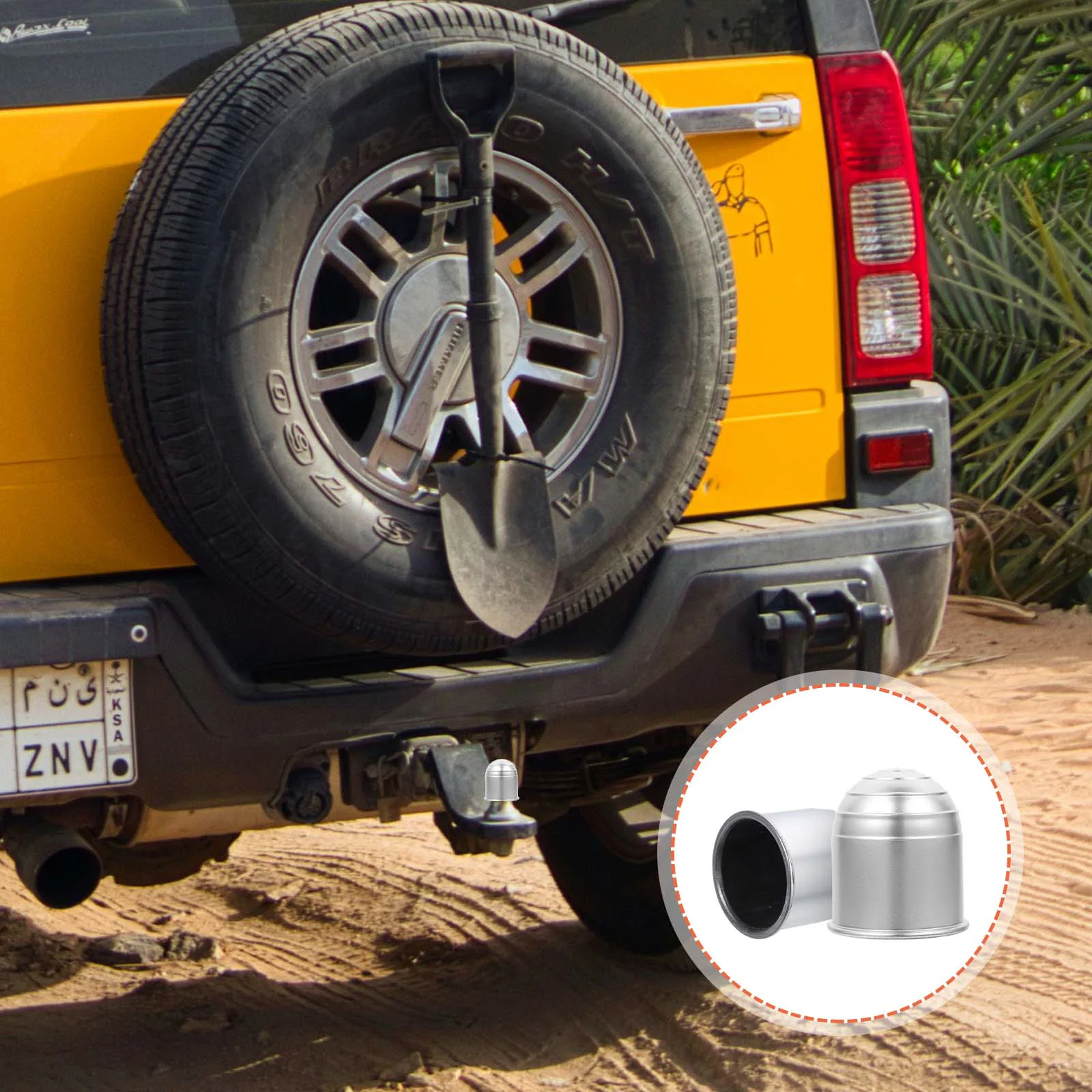

2 Pcs Trailer Hook Ball Hitch Balls Protector Car Gadgets Universal Rv Cap Hitch Coverball Plastic Acessories