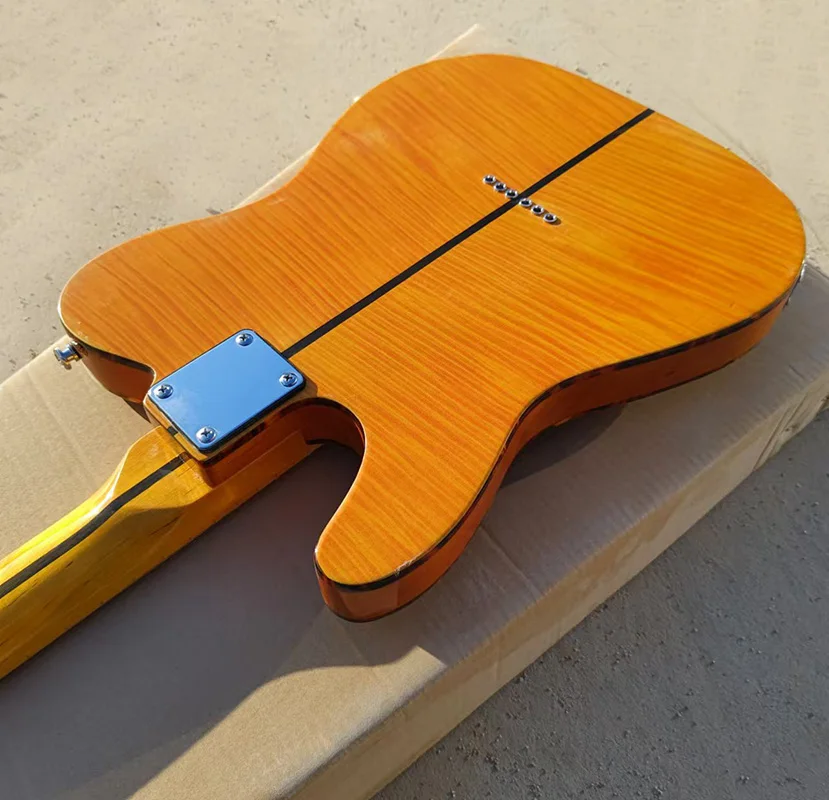 В наличии Prince HS Anderson &amp Hohner Madcat Mad Cat Tele Amber Yellow Flame Maple Top Электрогитара с