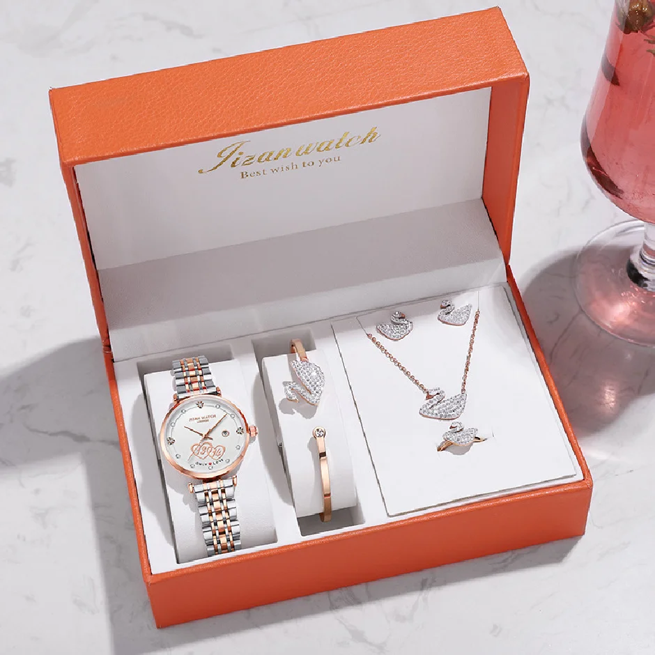 

Часы наручные женские Кварцевые водонепроницаемые, брендовые Роскошные элегантные повседневные, с браслетом из нержавеющей стали