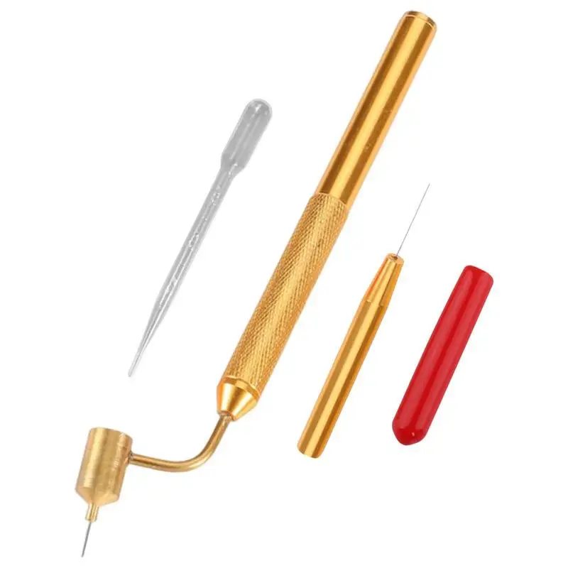 

Detailing Fine Line Pen 0.5/0.7MM Detailing Fine Line Fluid Applicator Pen Gold Brass Construction Slanting Tip For Scratch