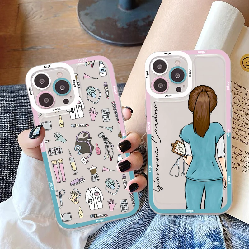 

Nurse Medical Medicine Health Heart Phone Case For iPhone 11 12 13 14 Mini Pro Max XR X XS TPU Clear Case For 8 7 6 Plus