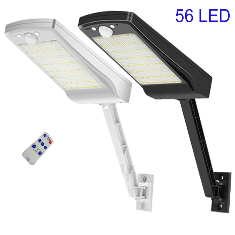 

900lm 56Led Solar Light Outdoor Waterproof Lighting For Garden Wall path Rotable Pole Lamp 3 Mode فانوس