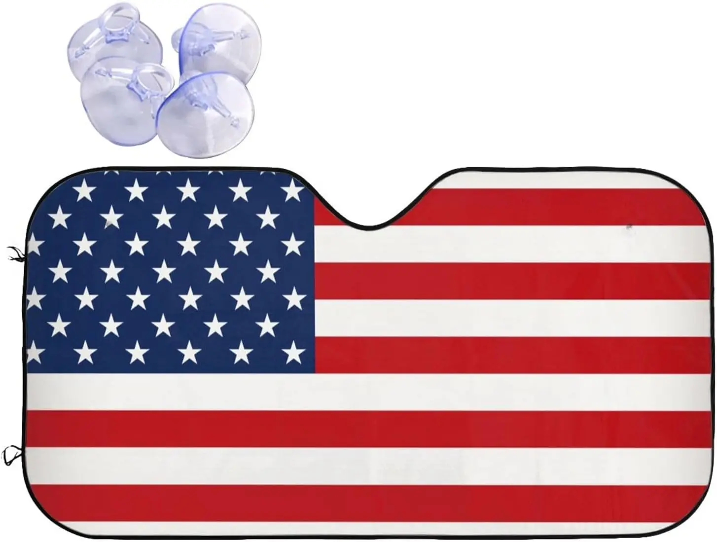 

Солнцезащитный козырек с узором в виде американского флага, козырек на переднее окно для большинства блоков для седанов, внедорожников, грузовиков с УФ-лучами Сохраняет ваше транспортное средство прохладным