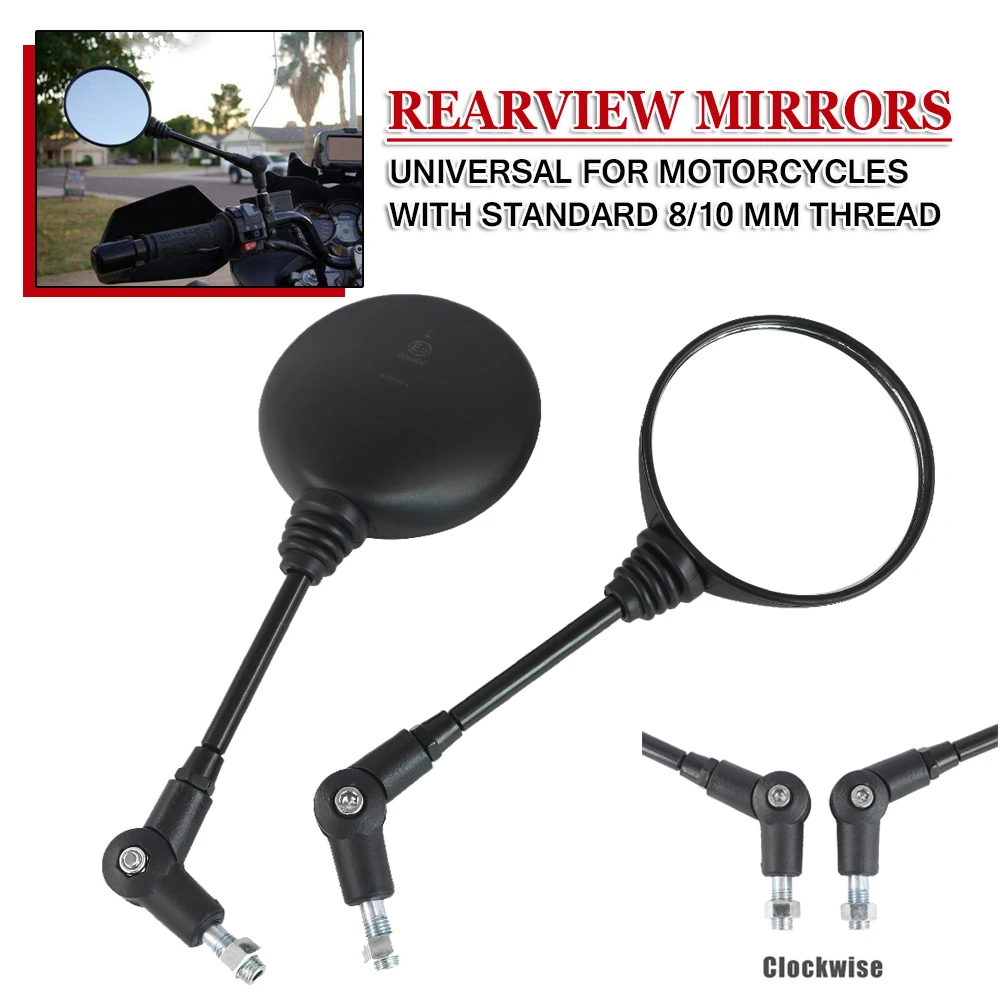 

8MM/10MM Universal Folding Rearview Rear View Mirrors Motorcycle Mirrors E-Bike Retro Motorcross ATV UTV Motorbike Accessories