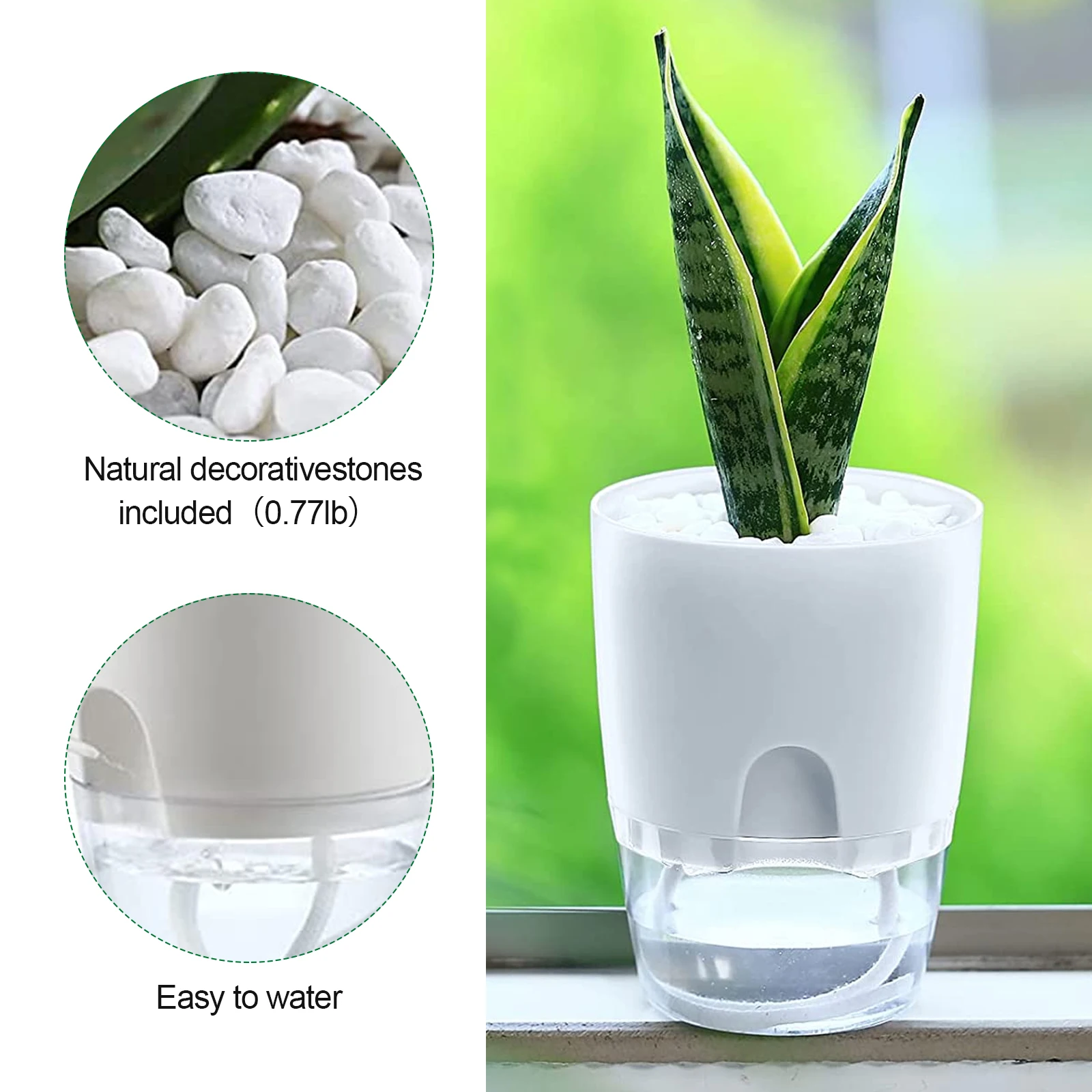 

Automatic Watering Flower Pot Succulent Plant Pots Double-layer Water Storage Reusable Plants Basket Flower Pots Garden Supplies