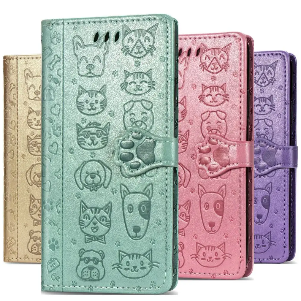 Очаровательный чехол для телефона Lovely Cat Dog Kids для Apple iPhone 13 12 Mini 11 Pro 6 6S 7 8 Plus XR X XS Max SE 2020 с отпечатками лапок домашних животных D05F.