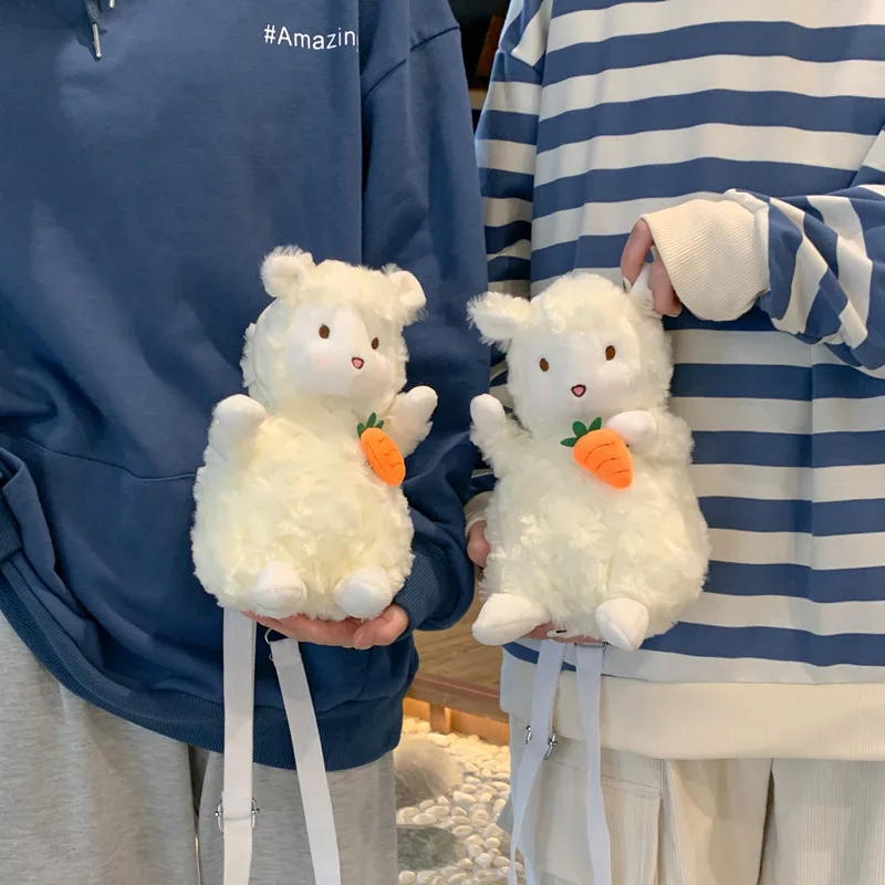 

Cartoon Lamb Plush Bag Female Student Mini Doll Single Shoulder-Bag Sweet Kids Messenger-Bag Kawaii Girls Gift 10 Years 01529