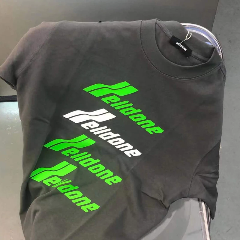 

We11Done T-shirt Colorful Letter Print Logo High Quality Men's Women's Welldone T Shirt