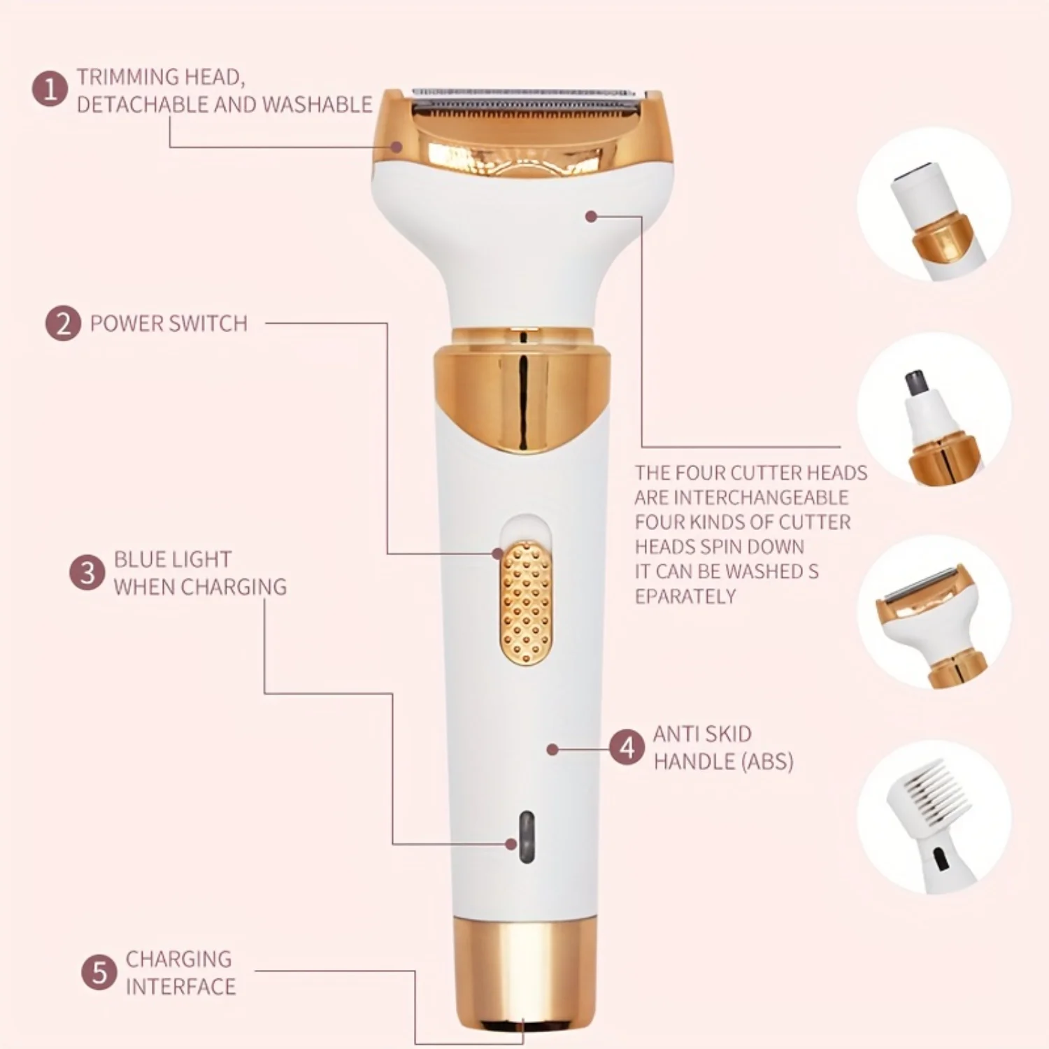 Для женщин Триммер для бикини женская бритва Беспроводная портативная