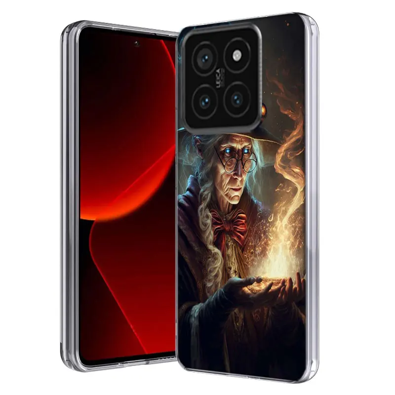Witch Magic Clear Phone Case For Xiaom Mi 12 12T 11T 10T 9T 13 11 10 9 8 Lite CC9 CC9E Pro 6X 5X A1 A2 A3 Cover Coque