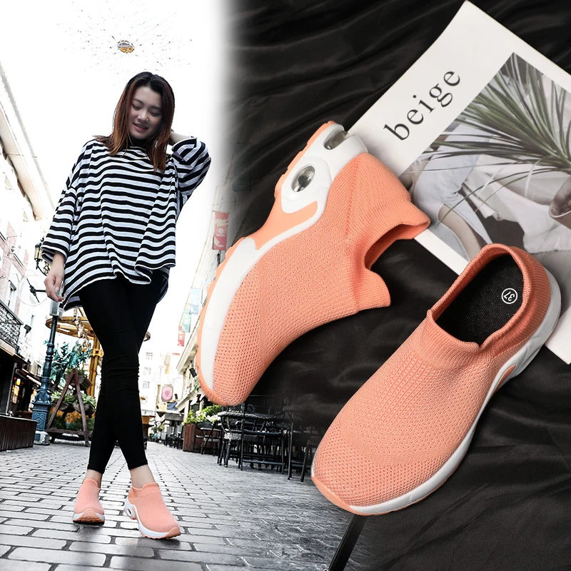 

Женские кроссовки, дышащая легкая прогулочная обувь без шнуровки, удобная Уличная обувь с воздушной подушкой