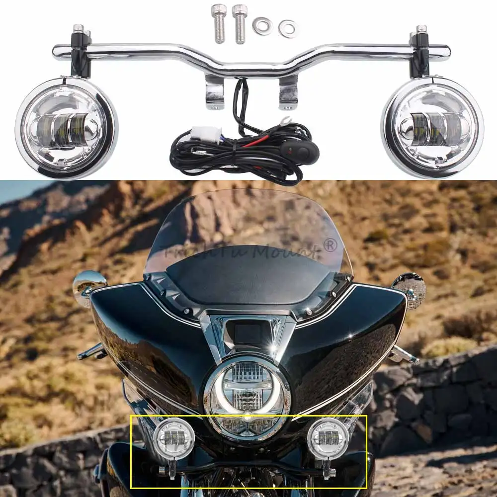 Для BMW R18B Bagger R18 Transcontinental 2021-2024 мотоциклетные светодиодные противотуманные фары