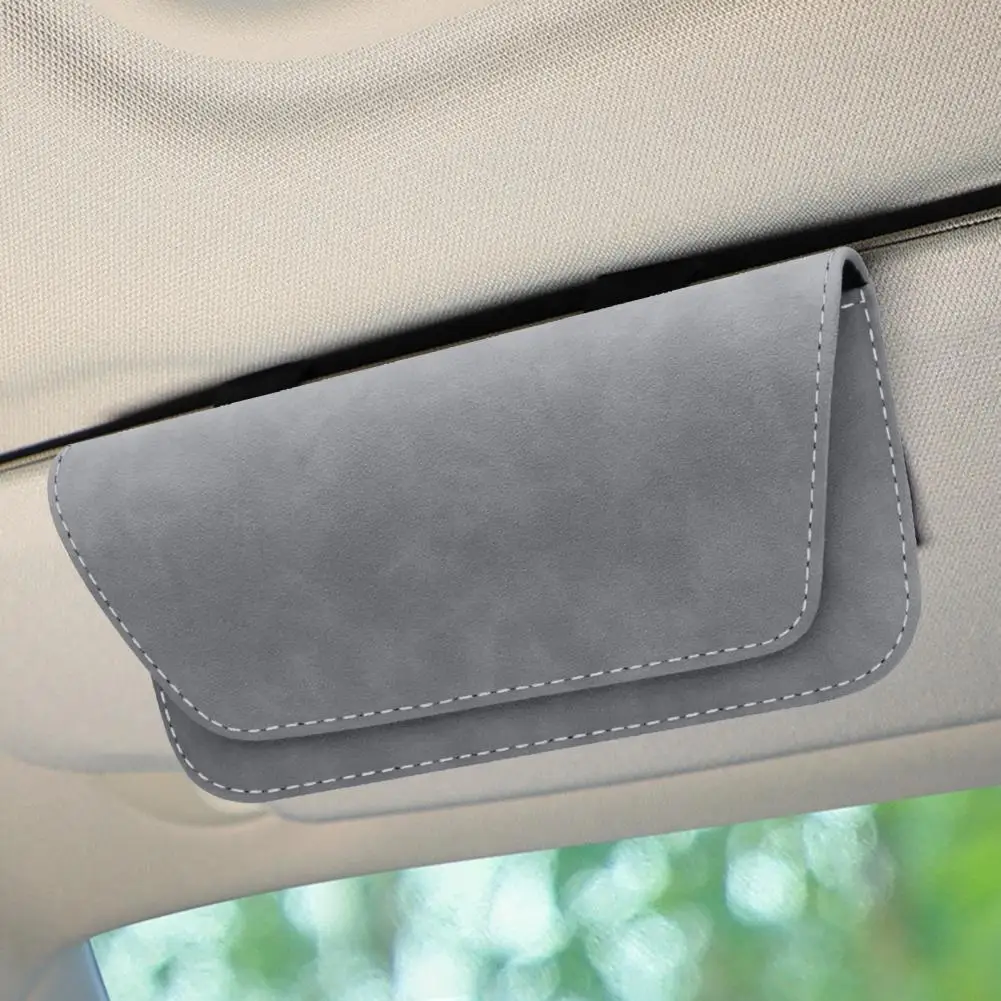 

Car Glasses Case Convenient Anti-fall Stable Car Sun Visor Sunglass Holder Card Organizer Vehicle Accessories