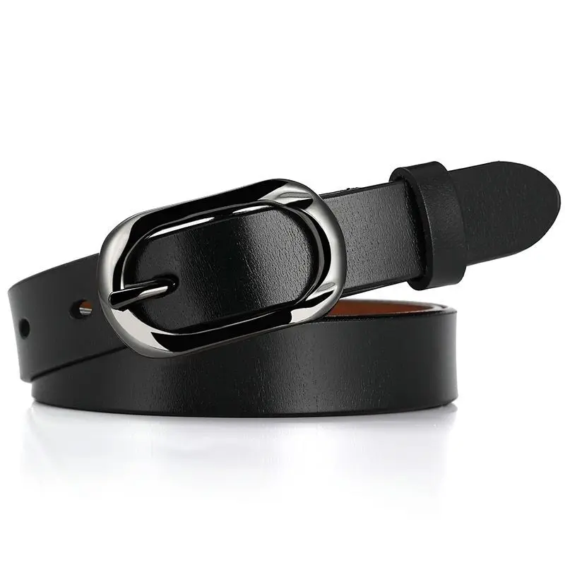 

Genuine leather belts for women Fashion Pin buckle woman belt High quality second layer cow skin strap female width 2.3 cm