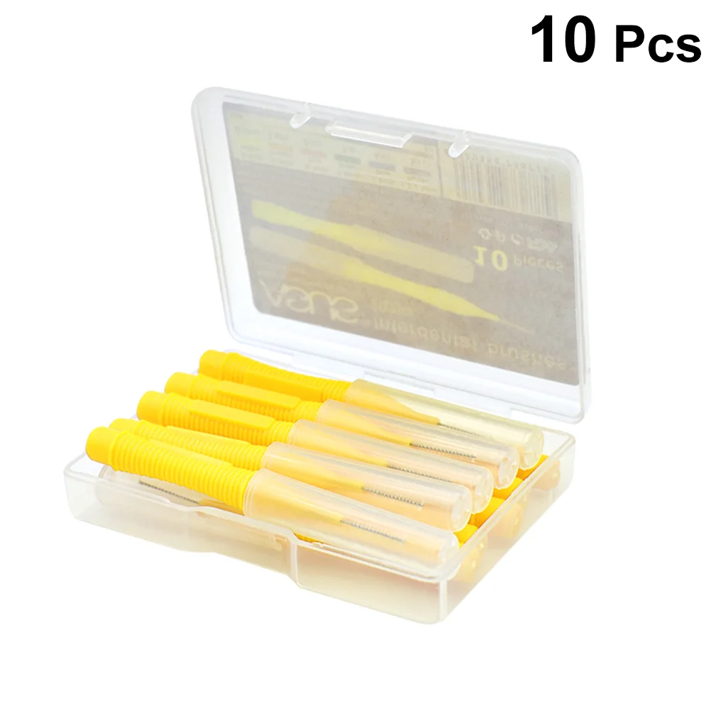 

Interdental Brushes Picks for Daily Sanitary Hygiene Effective Interdental Cleaners Toothpick Brush Fit for Children 10pcs