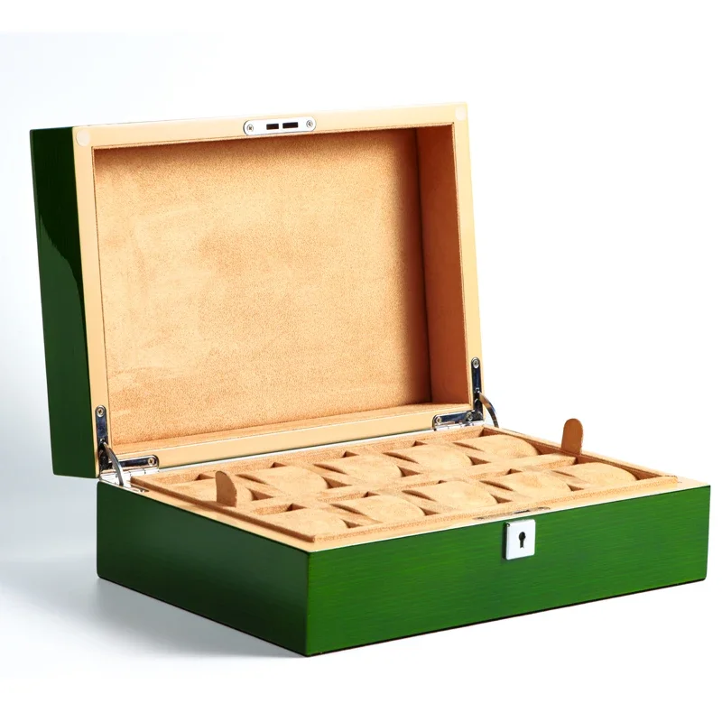 Роскошная зеленая коробка для хранения и коллекции ювелирных изделий 10